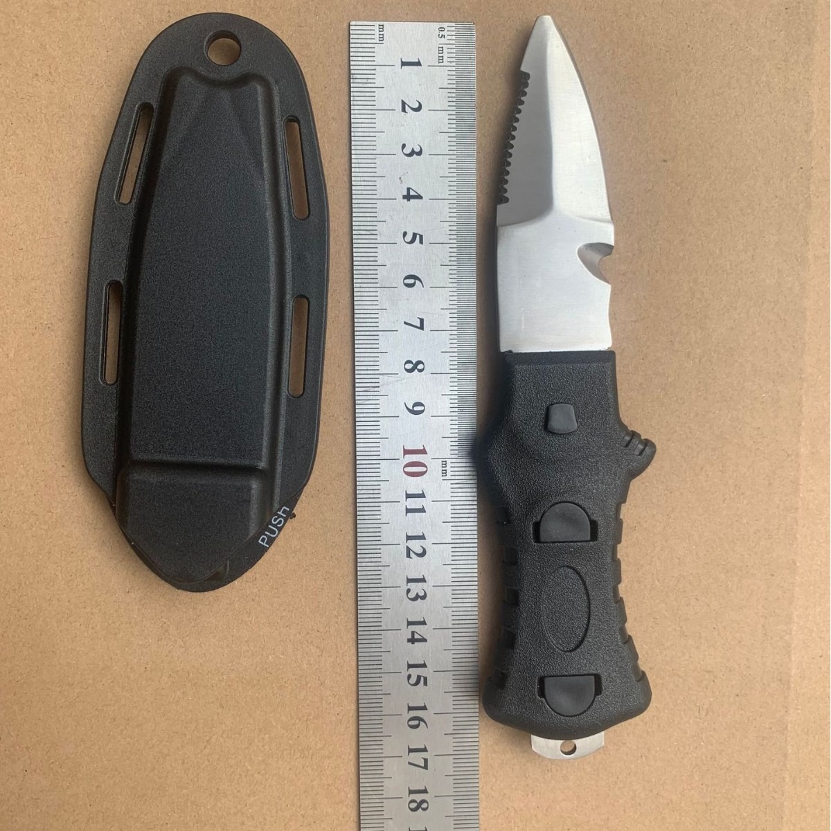 Dive Knife Titanium - Tauchmesser zum Rettung, Tauchwerkzeug aus Edelstahl
