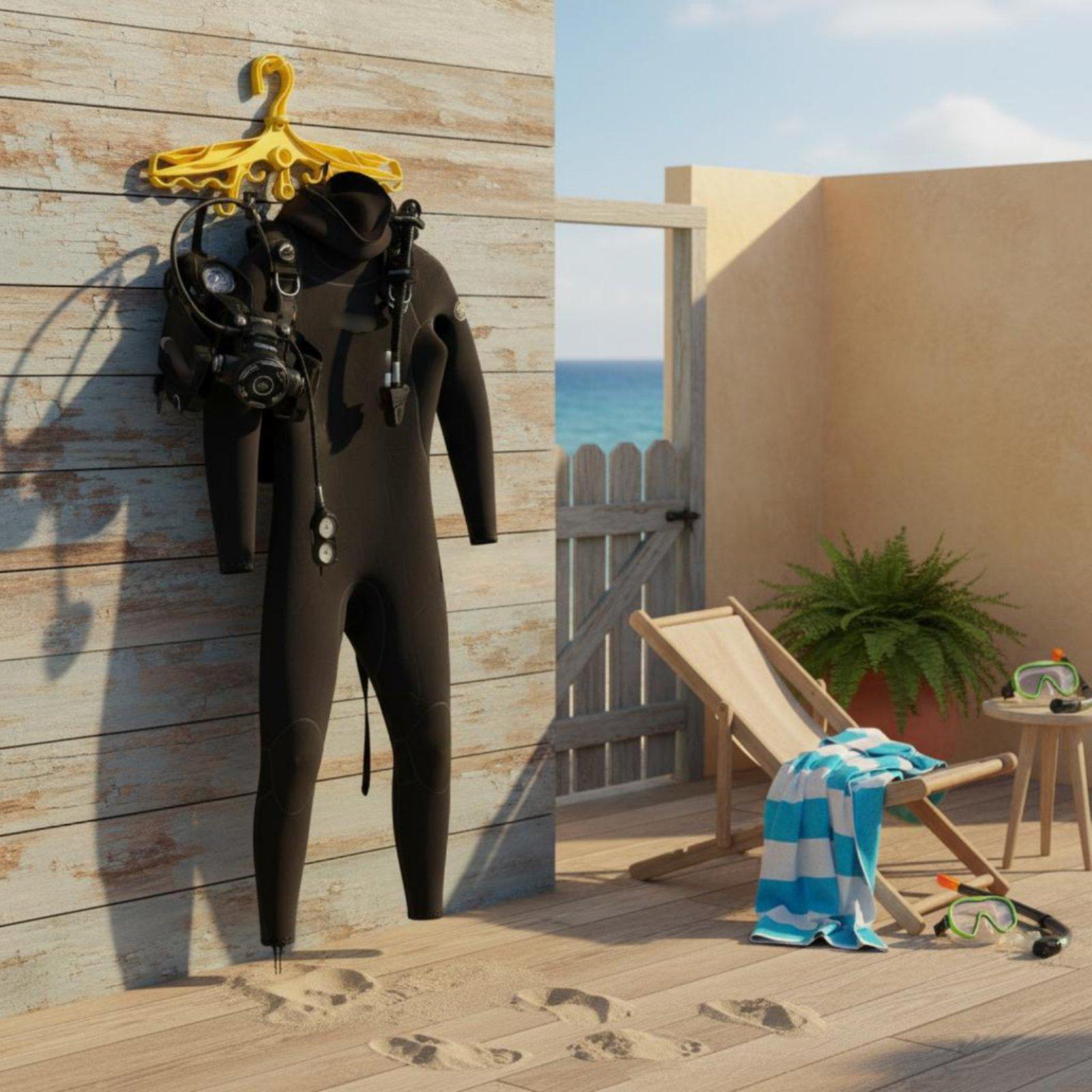 Aquatic Sports Scuba - Kunststoff-Taucheraufhänger mit acht Haken, Trockenständer für