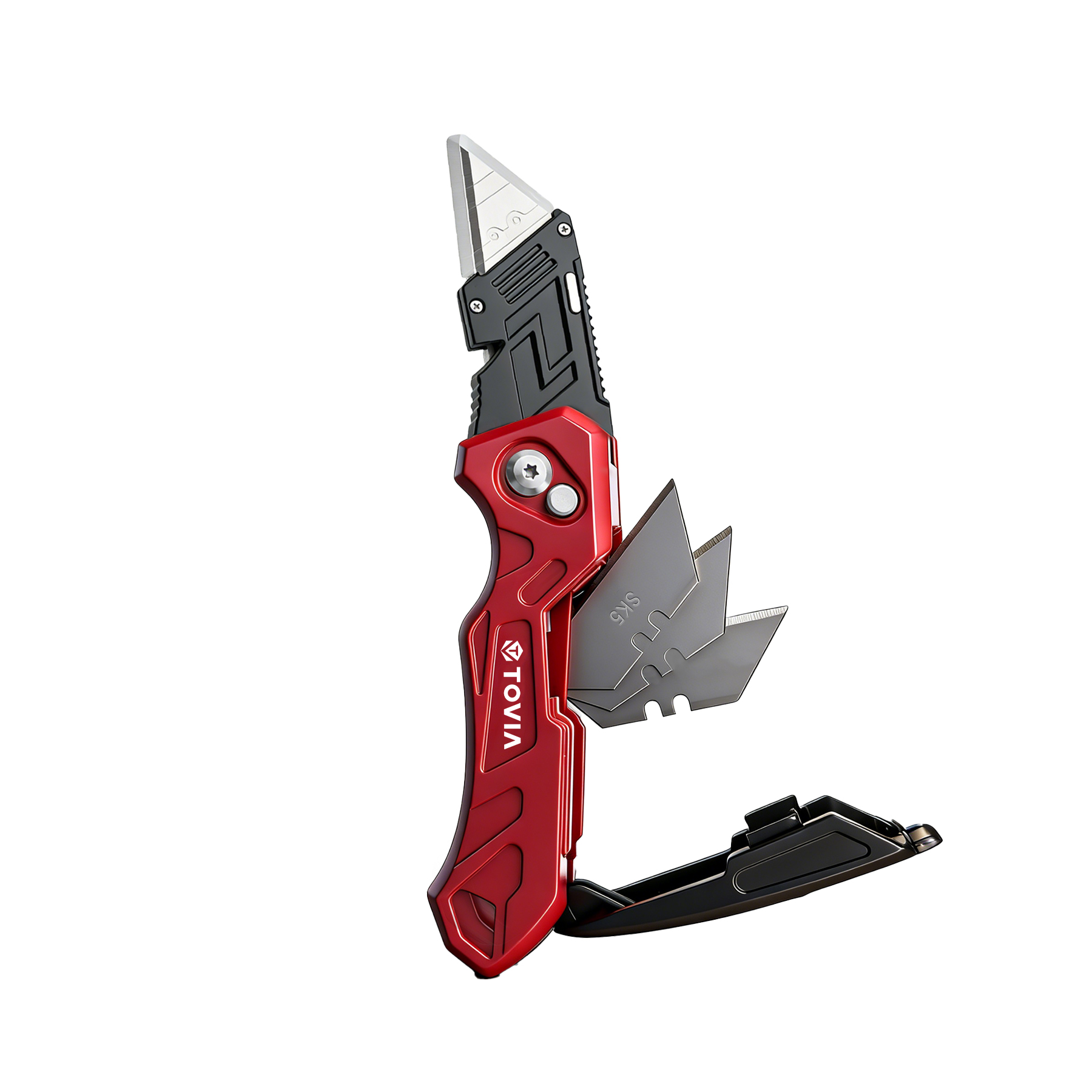 Dive Knife Titanium - T TOVIA Klappbares Allzweckmesser mit Klingenaufbewahrung