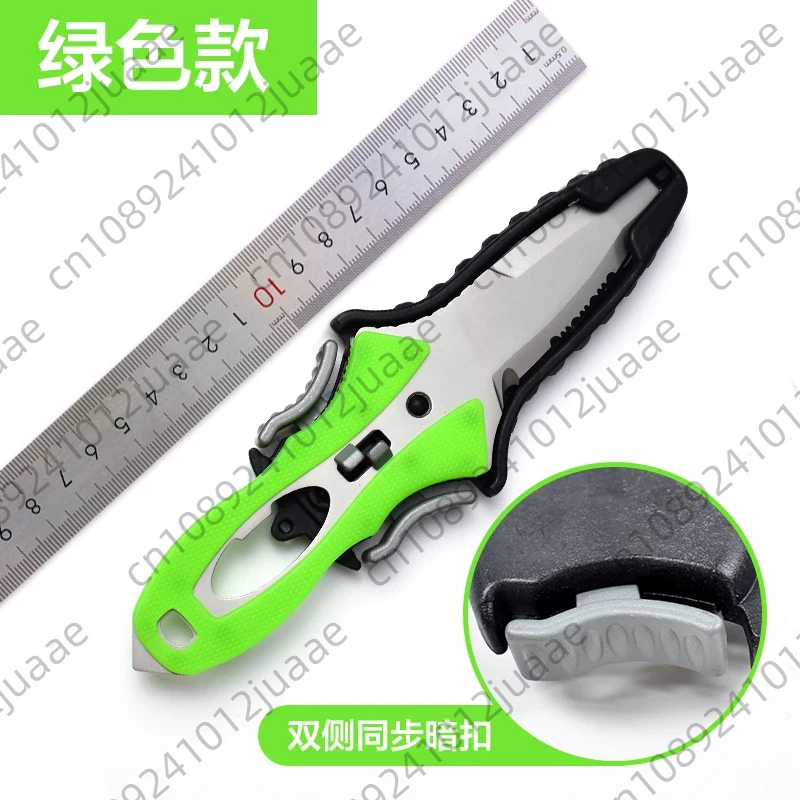 Dive Knife Titanium - Wasserrettungsmesser Outdoor-Seilschneider Titan-beschichtet Multifunktionales Tauchmesser Tragbares